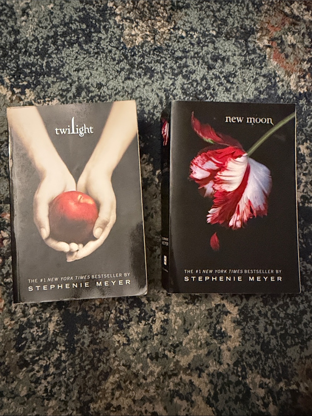 Twilight & New Moon Paperback Set - Black Covers with Red Accents